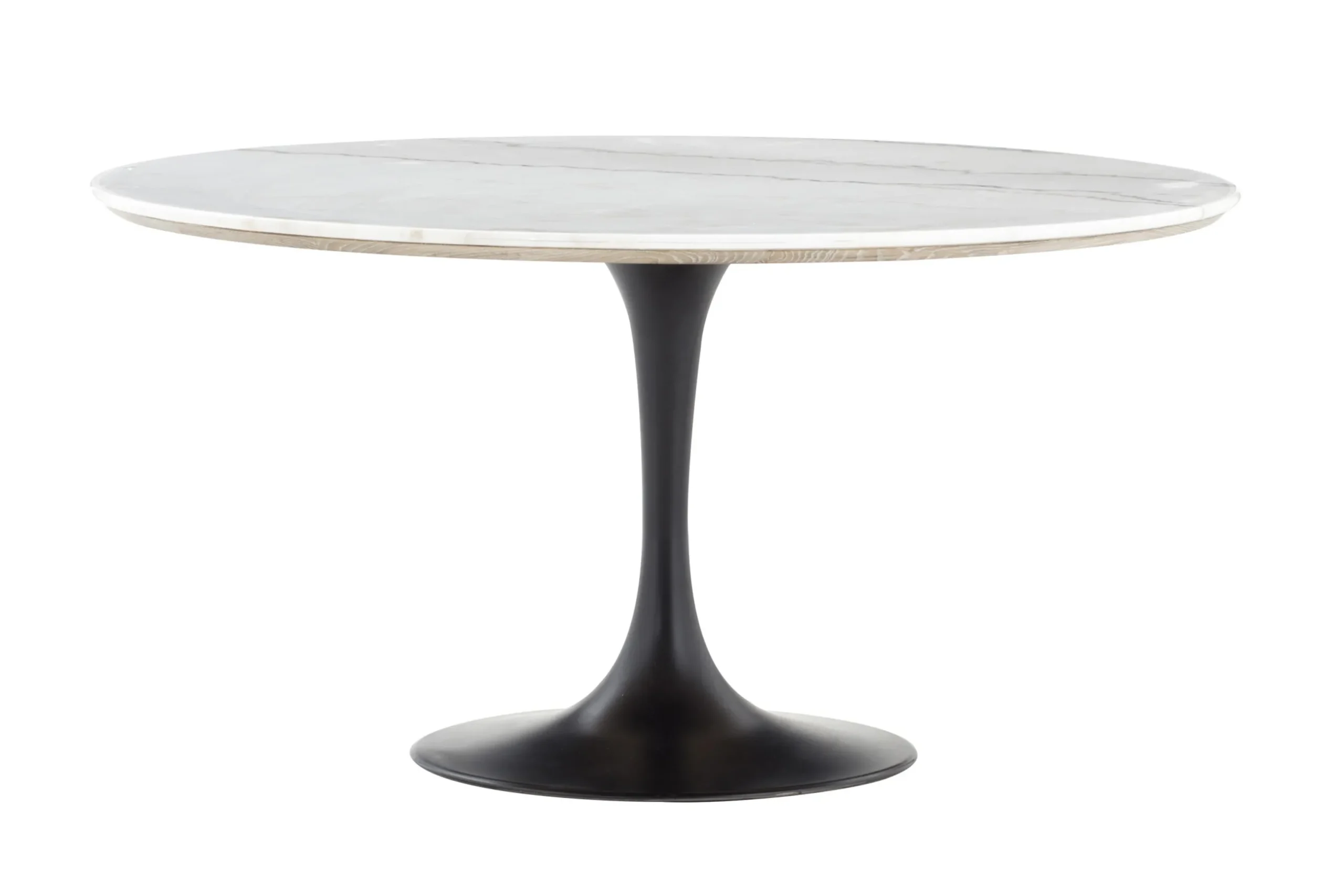 Aboah, Dining Table, Round, White Marble, 145 Cm