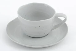 Alanah, Cup And Saucer, Ceramic, Grey, 150Ml