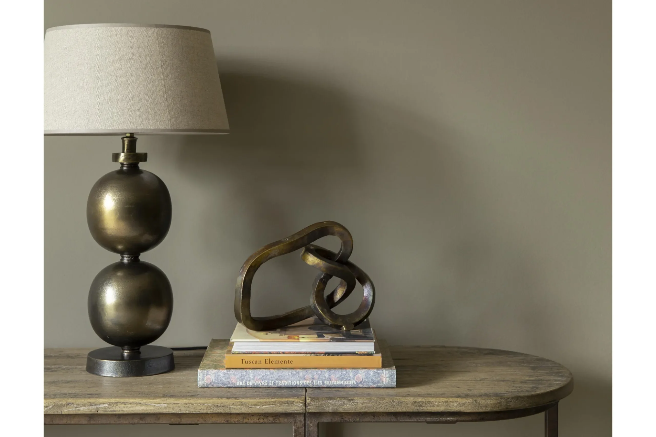 Annelie, Table Lamp, Antique Brass Finish