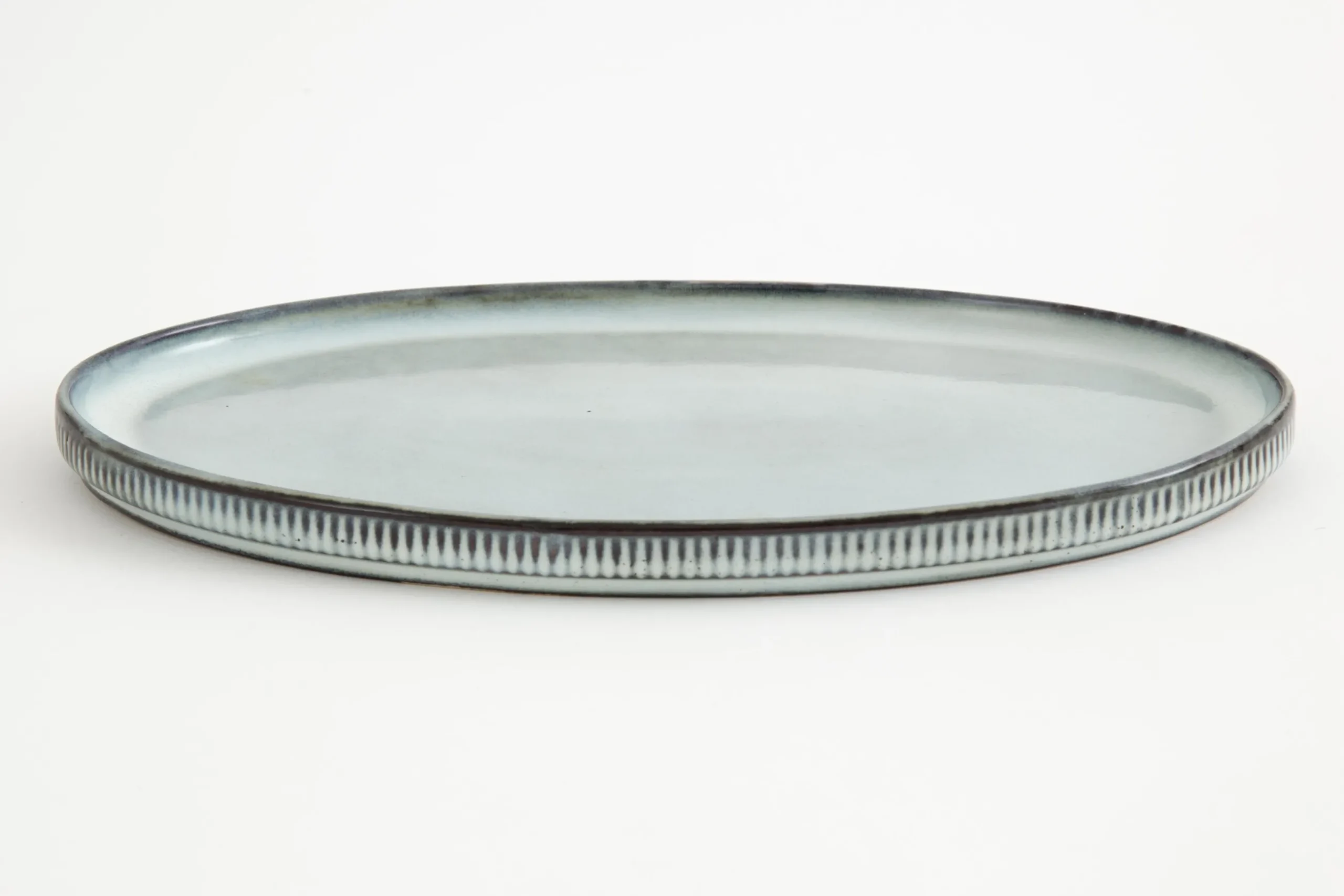 Architecto, Serving Plate, Ceramic, Grey