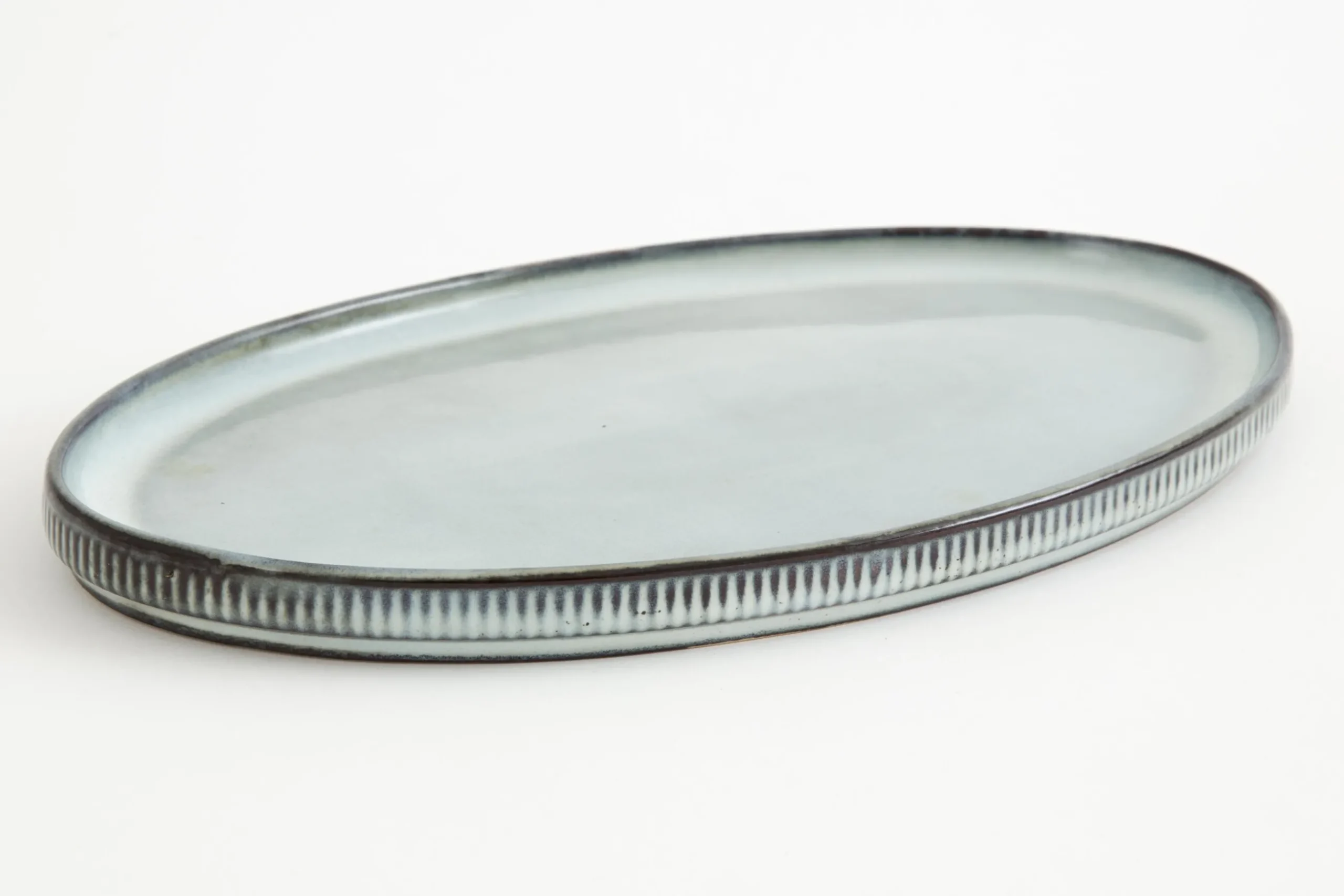 Architecto, Serving Plate, Ceramic, Grey