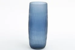 Arez, Vase, Glass, Blue, M