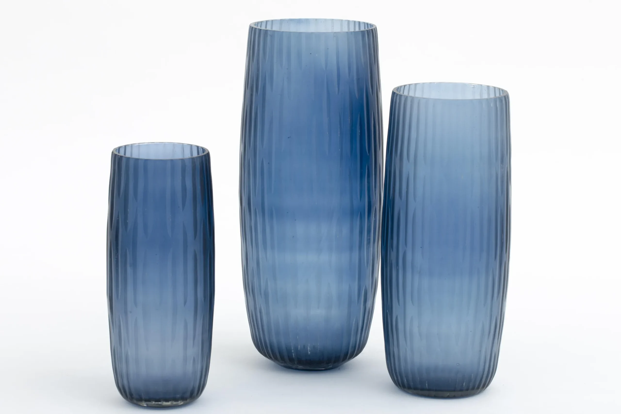 Arez, Vase, Glass, Blue, S