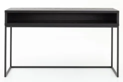 Armand, Console Table, Black Oak And Metal