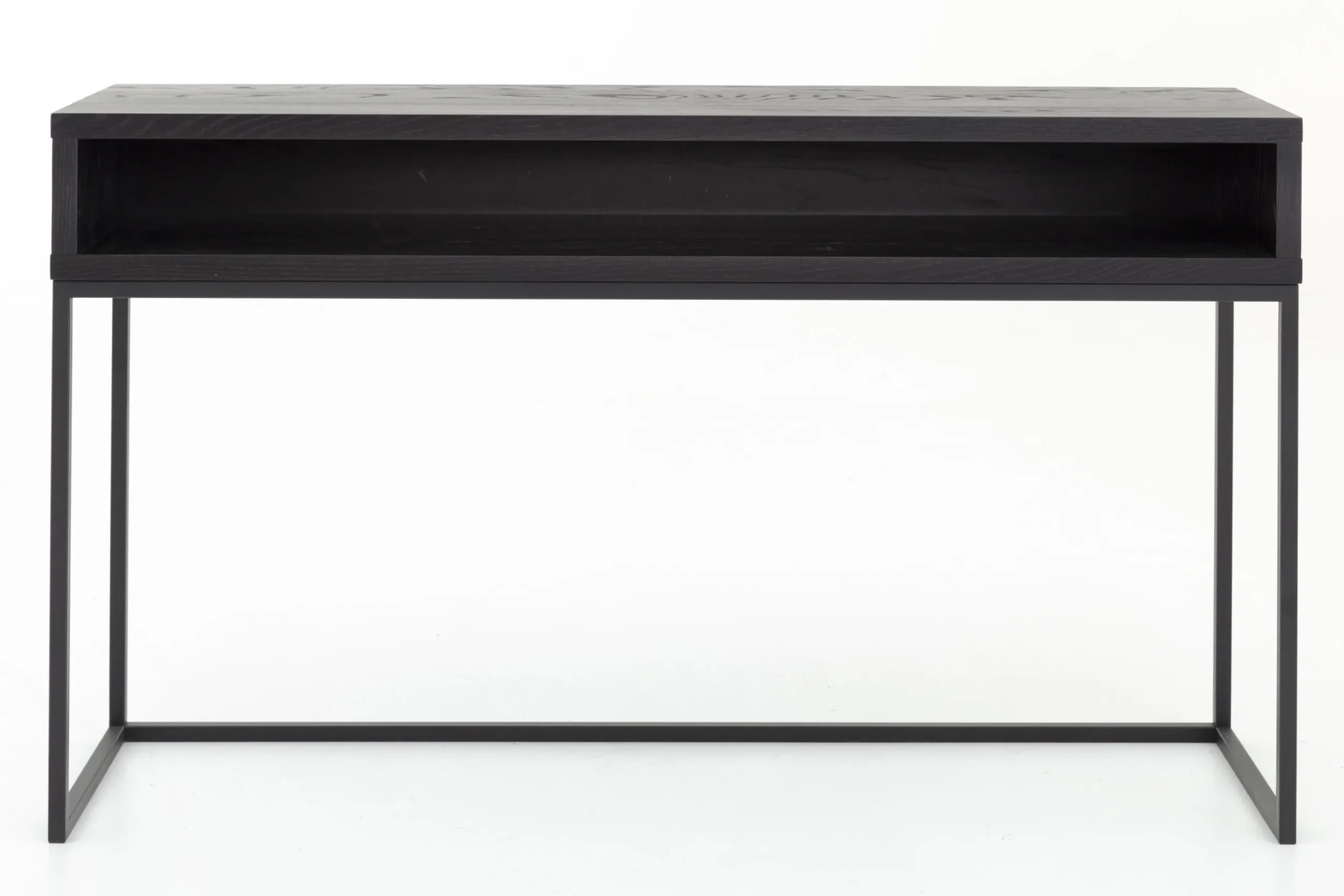 Armand, Console Table, Black Oak And Metal