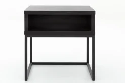 Armand, Side Table, Black Oak And Metal
