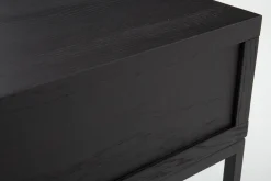 Armand, Side Table, Black Oak And Metal