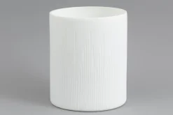 Ayla, Vase, Glass, White, O22X27H