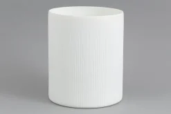 Ayla, Vase, Glass, White, O22X27H