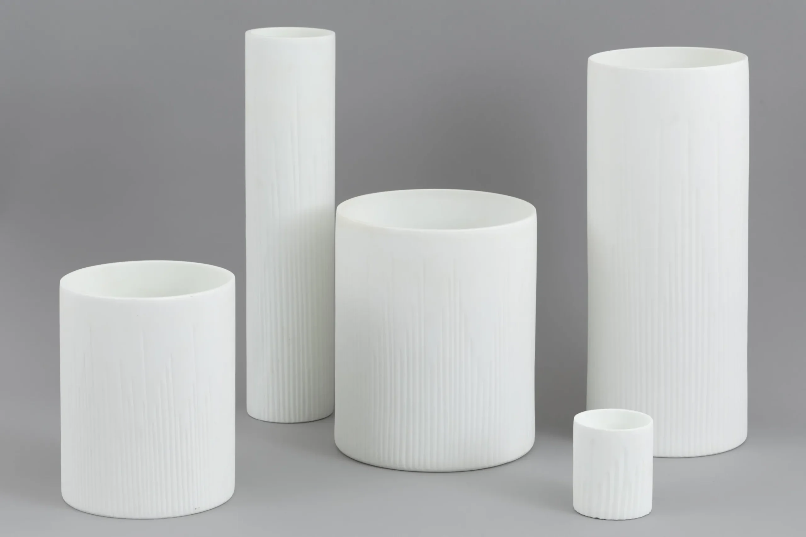 Ayla, Vase, Glass, White, O22X27H