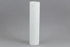 Ayla, Vase, Glass, White, O10,5X44H
