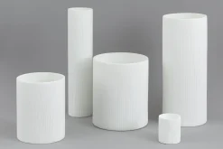 Ayla, Vase, Glass, White, O10,5X44H