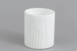 Ayla, Vase, Glass, White, O8X9,5H