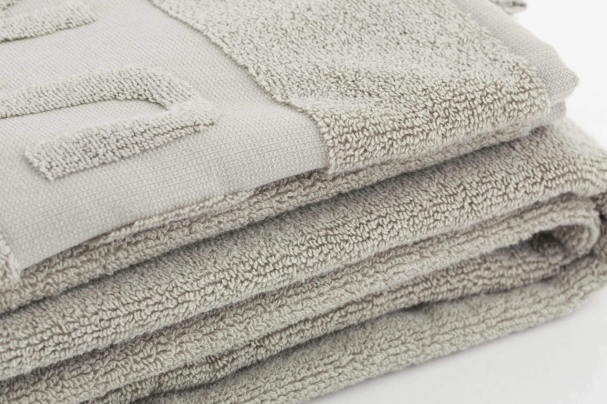 Baobao, Bath Towel, Light Grey, 100X180 Cm
