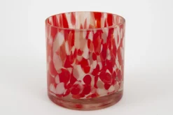 Bardi, Tea Light Holder, Glass, Red