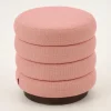 Beatrice, Pouf, Round, Pink