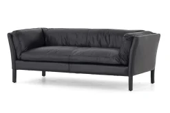 Bellamy, Sofa, Black, Leather, 2,5 Seater