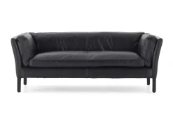 Bellamy, Sofa, Black, Leather, 2,5 Seater