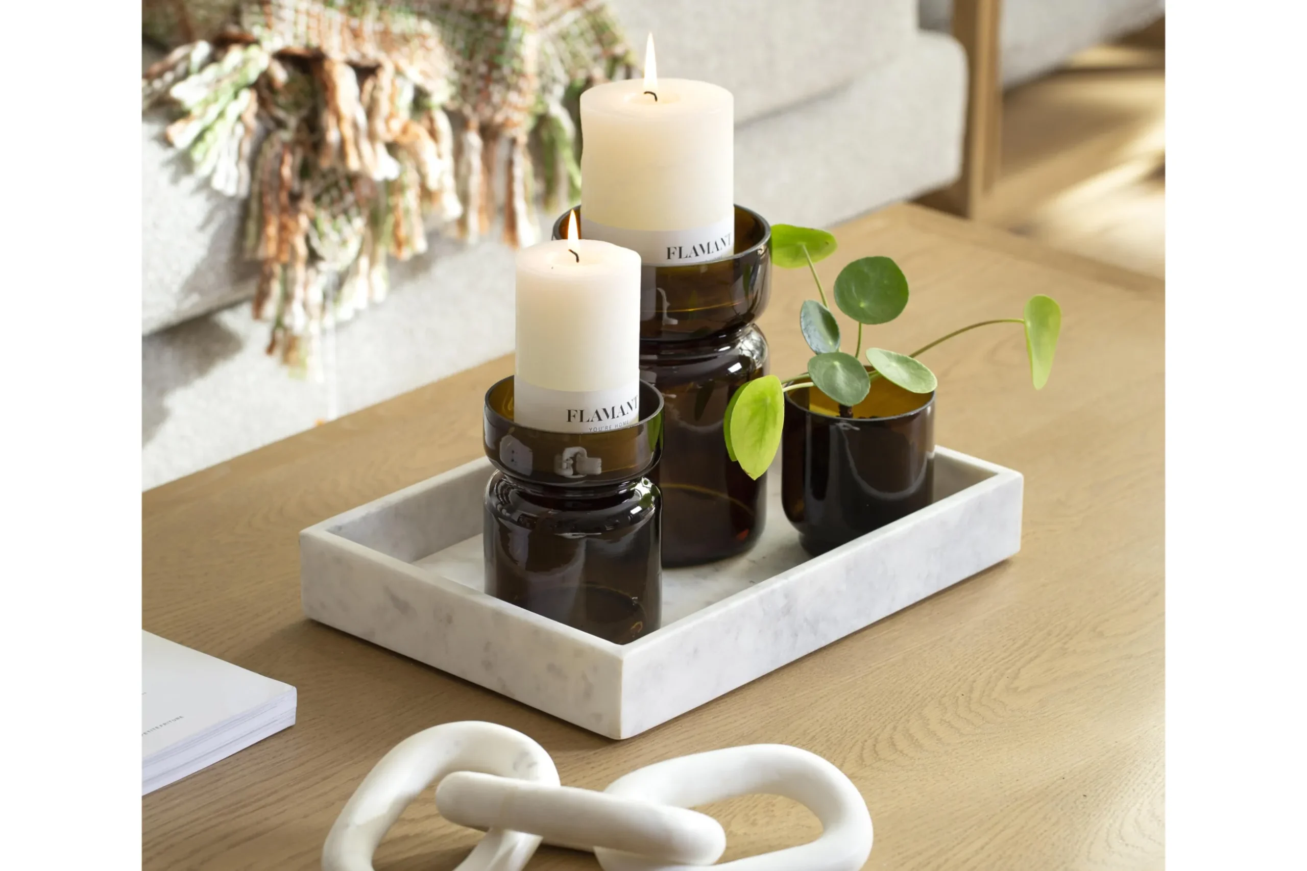 Berami, Tea Light Holder, Glass, Brown