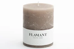 Beth, Candle, Colour Taupe, 9X11,5Cm