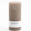 Beth, Candle, Colour Taupe, 9X20Cm
