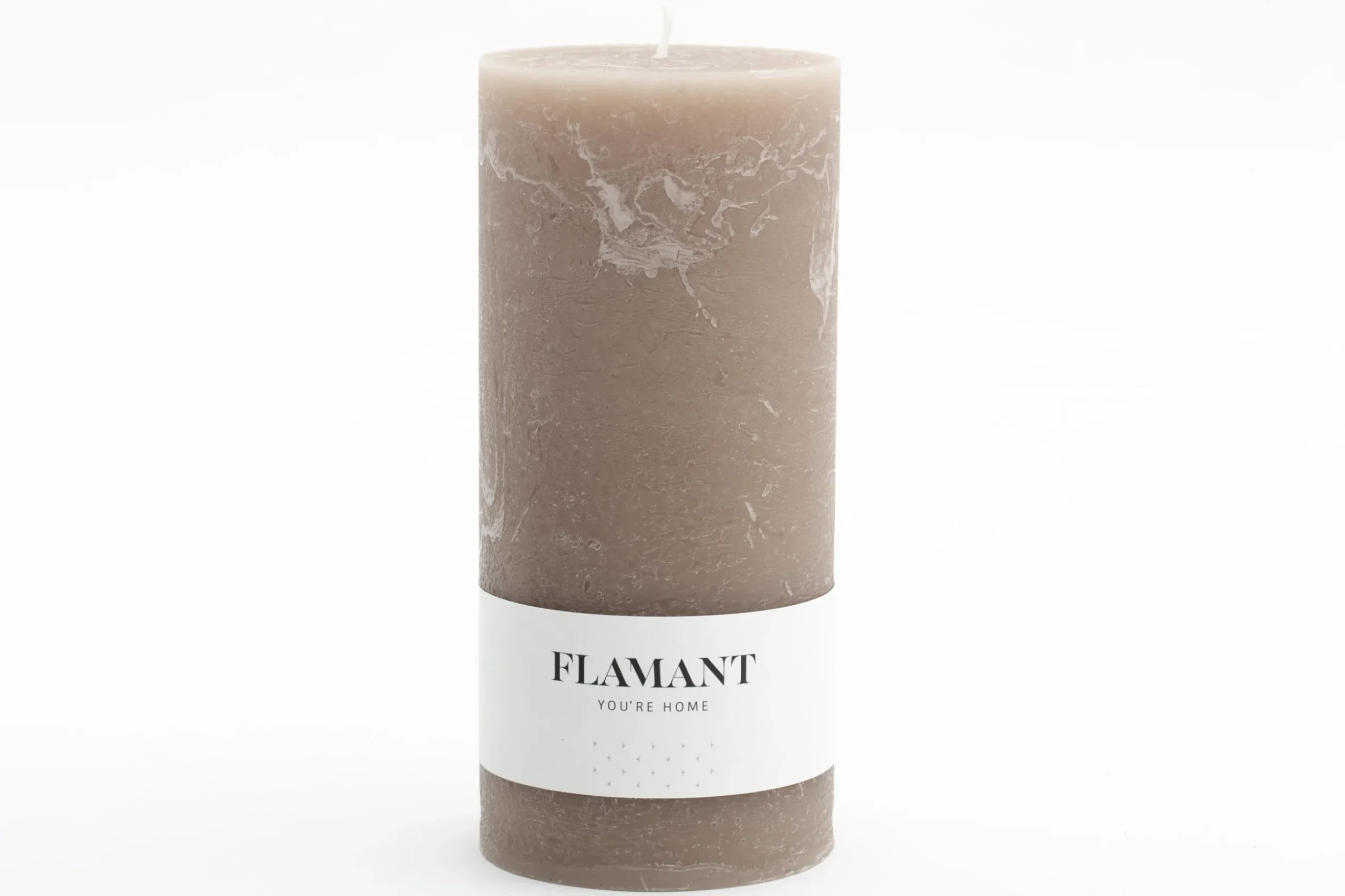 Beth, Candle, Colour Taupe, 9X20Cm