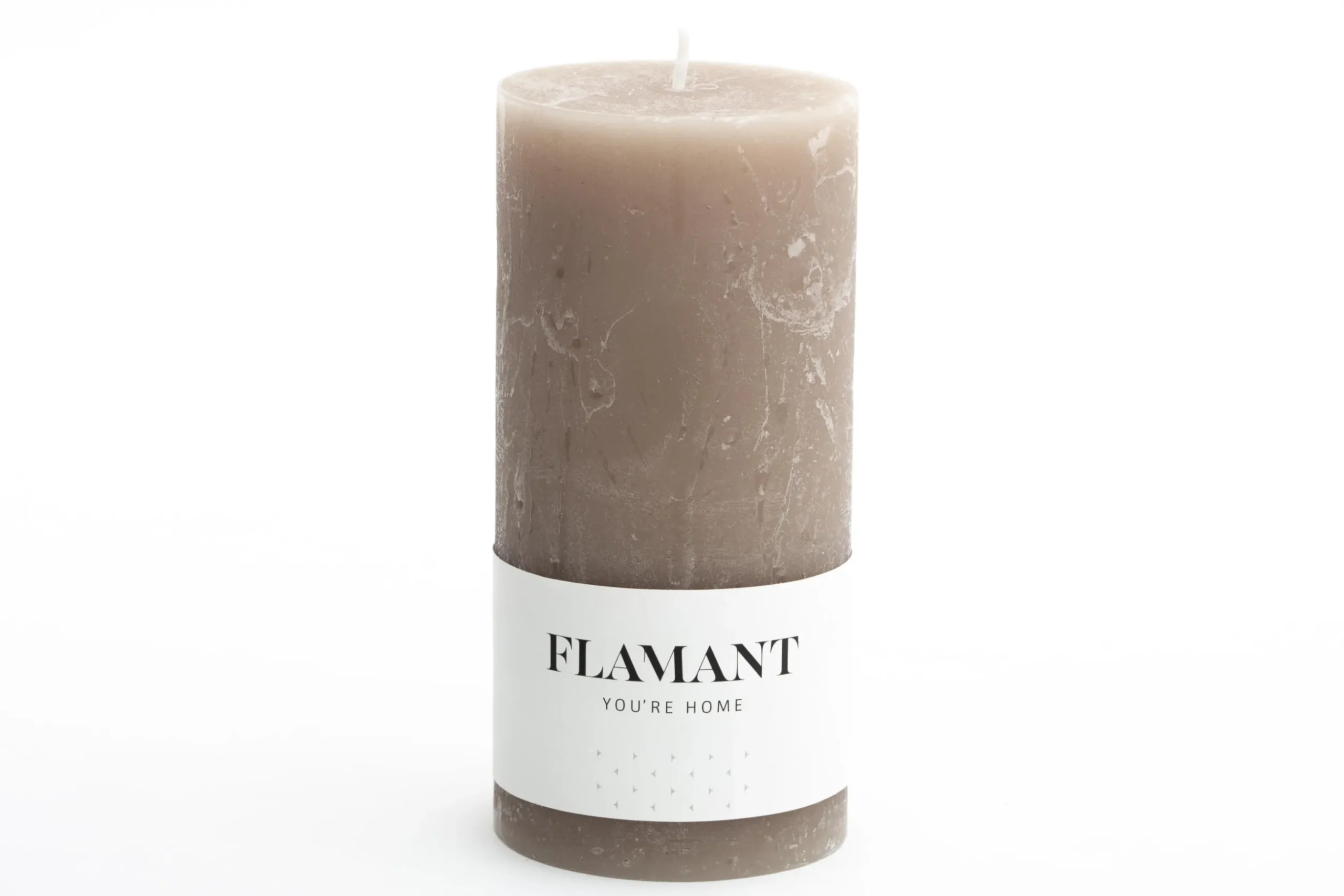 Beth, Candle, Colour Taupe, 7X15Cm
