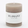 Beth, Candle, Colour Taupe, 7X9Cm