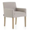 Billy, Armchair, Birch, Off-White Linen