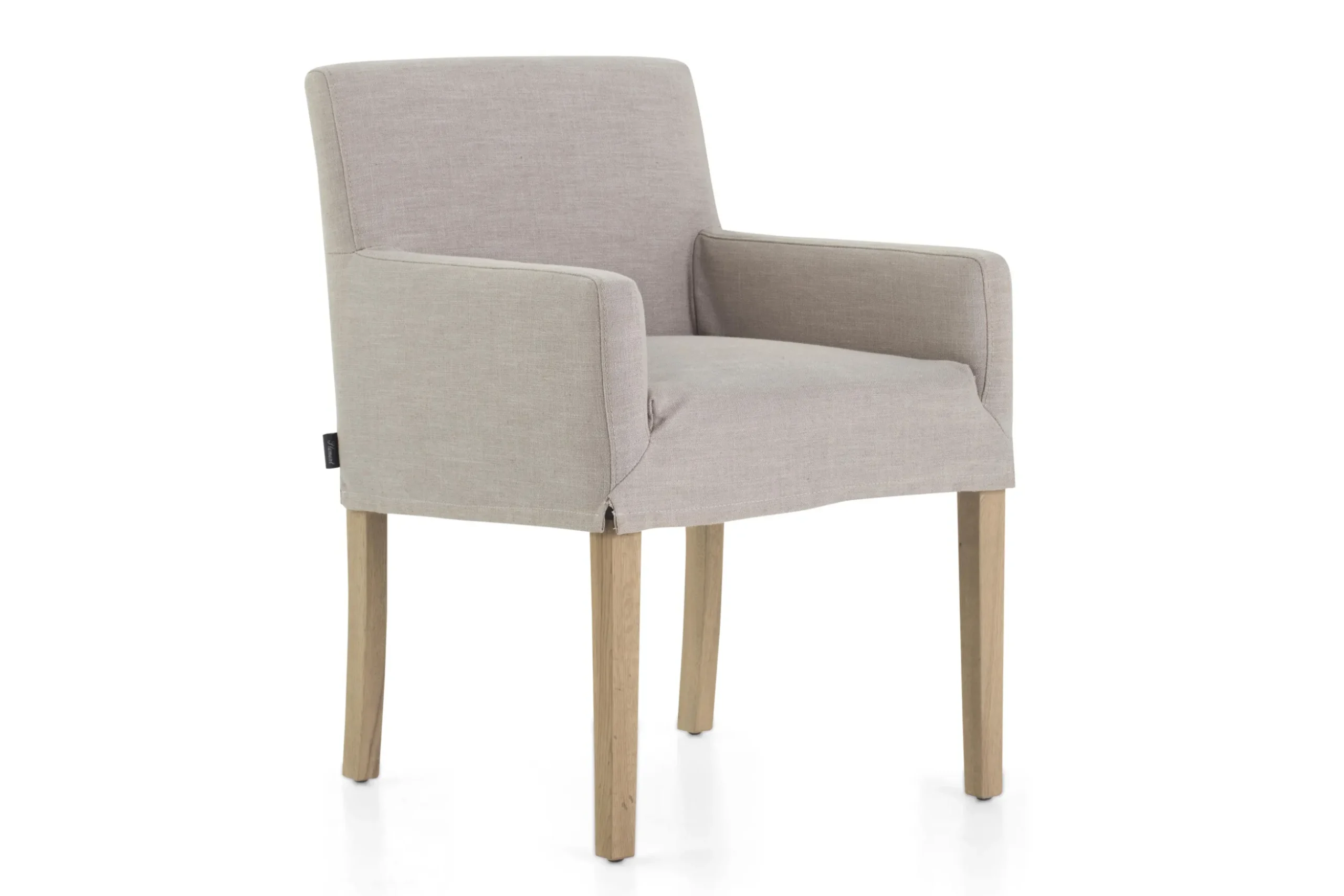 Billy, Armchair, Birch, Off-White Linen