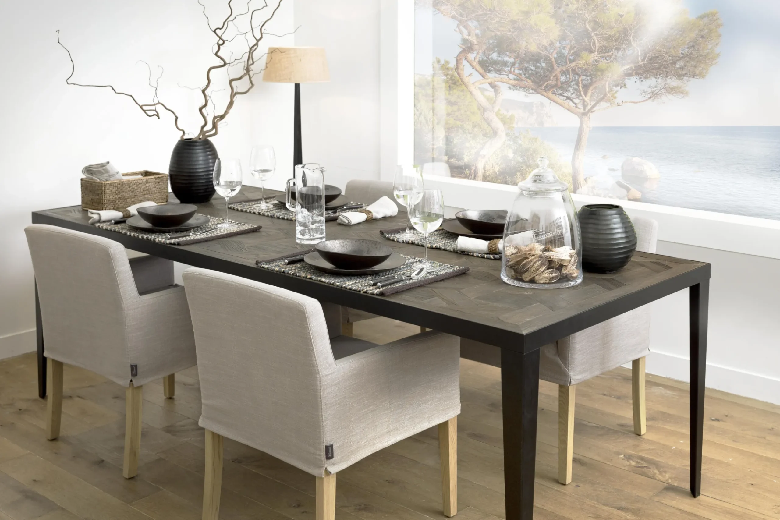 Billy, Armchair, Birch, Off-White Linen