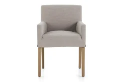 Billy, Armchair, Birch, Off-White Linen