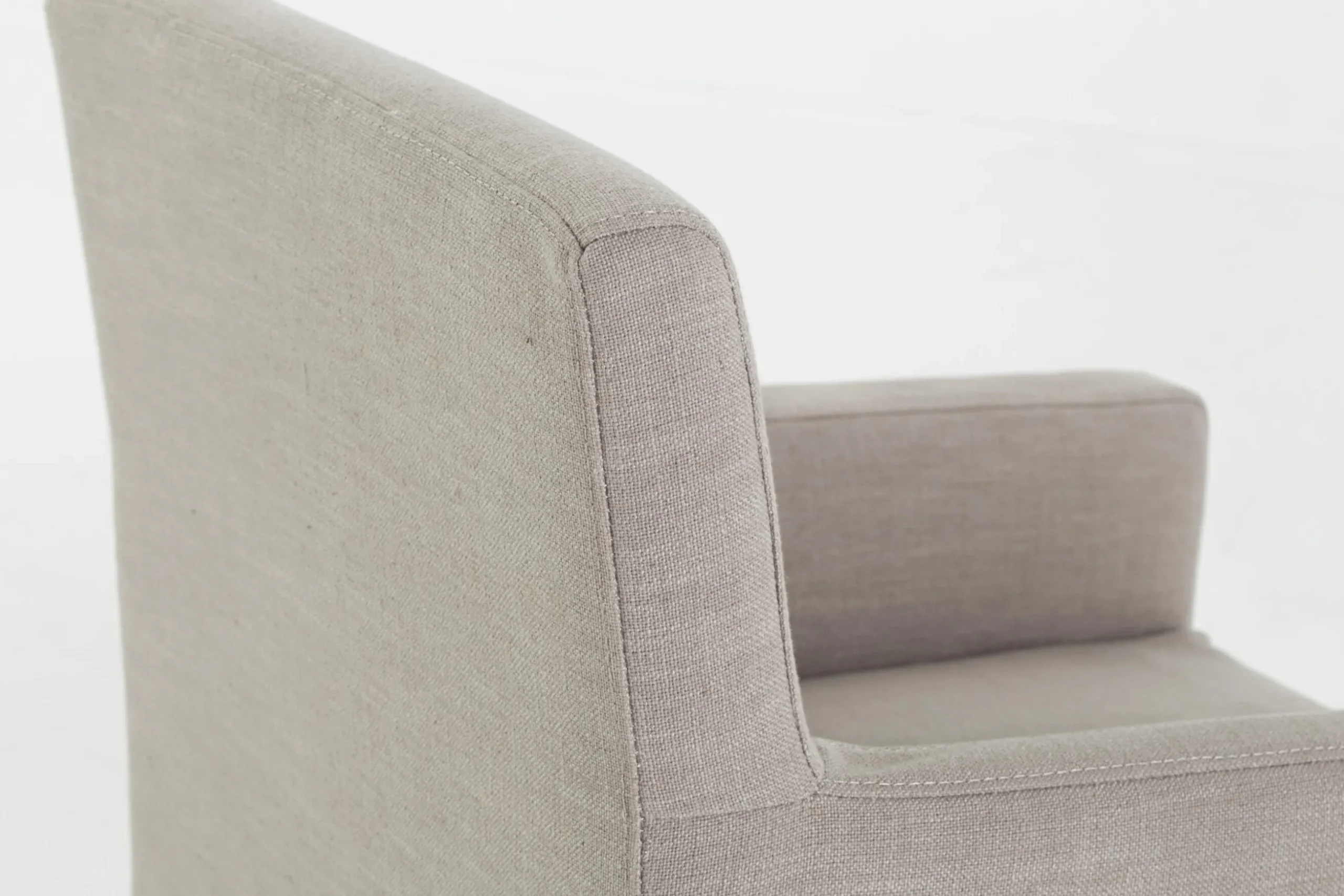 Billy, Armchair, Birch, Off-White Linen