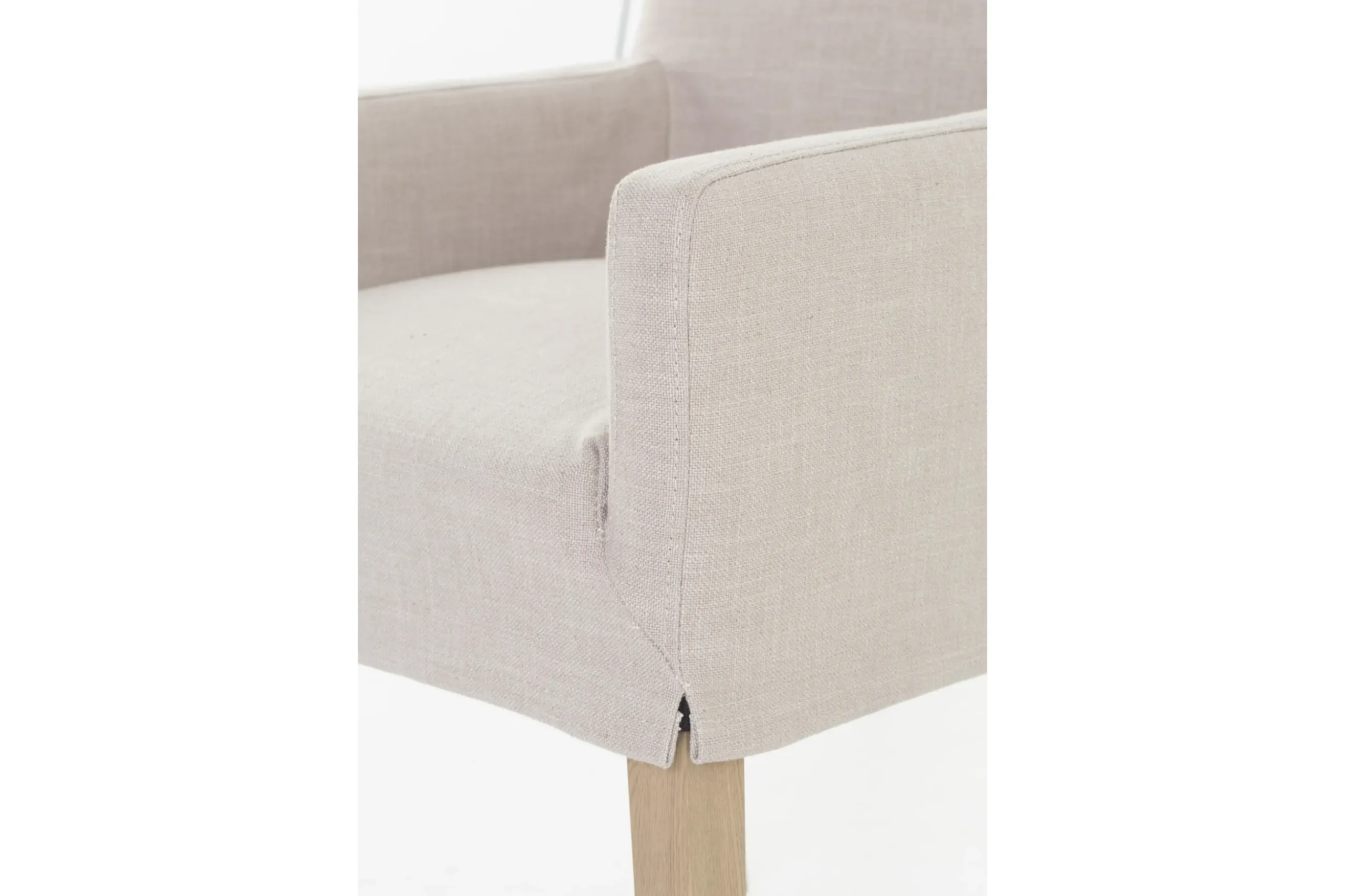 Billy, Armchair, Birch, Off-White Linen