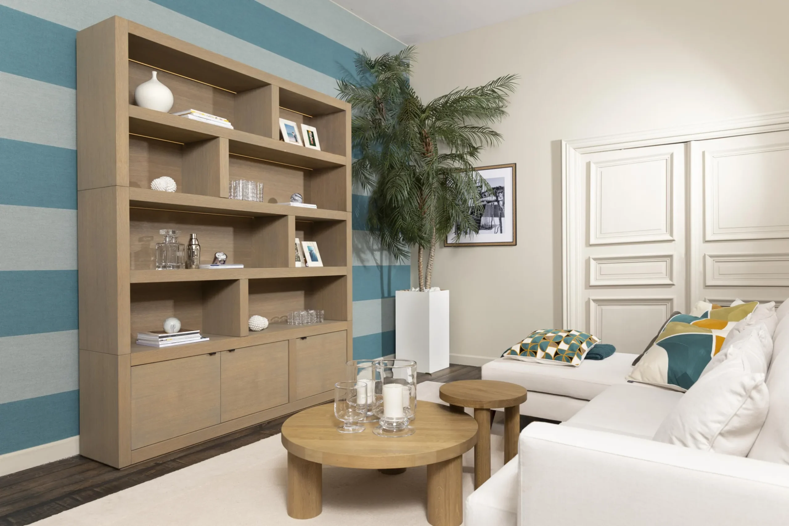 Bjorn, Bookcase, Weathered Oak, With Dimmable Led Lights