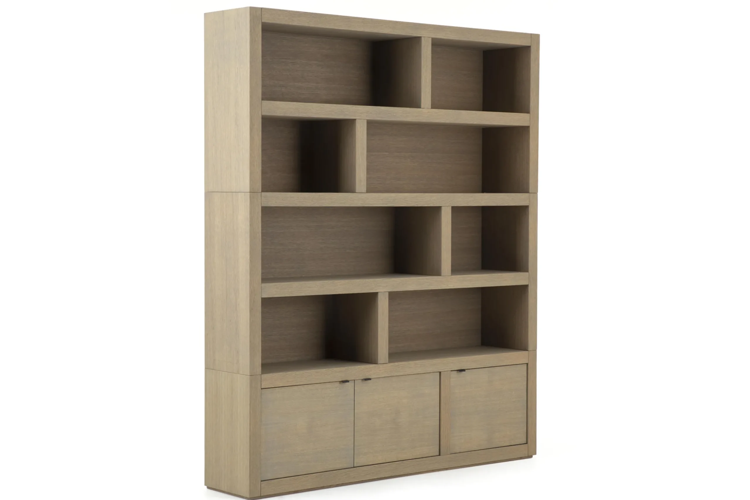Bjorn, Bookcase, Weathered Oak, With Dimmable Led Lights