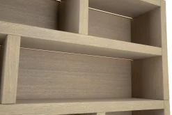 Bjorn, Bookcase, Weathered Oak, With Dimmable Led Lights