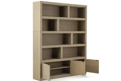 Bjorn, Bookcase, Weathered Oak, With Dimmable Led Lights