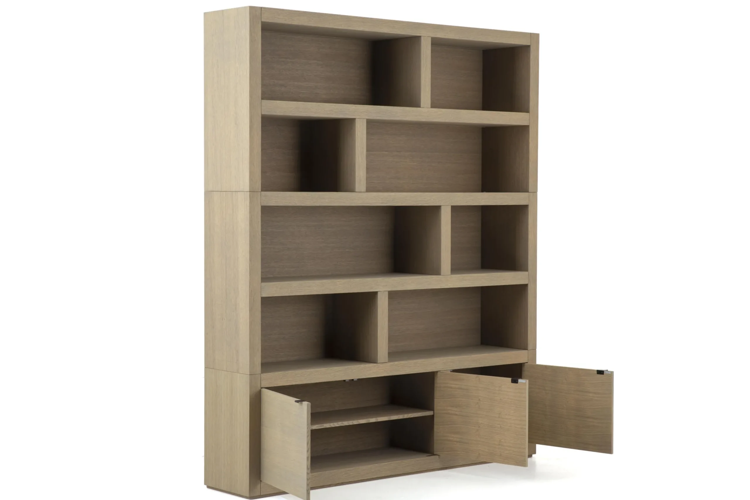 Bjorn, Bookcase, Weathered Oak, With Dimmable Led Lights
