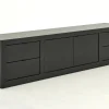 Bjorn, Tv Cabinet, Black, 2 Doors, 4 Drawers