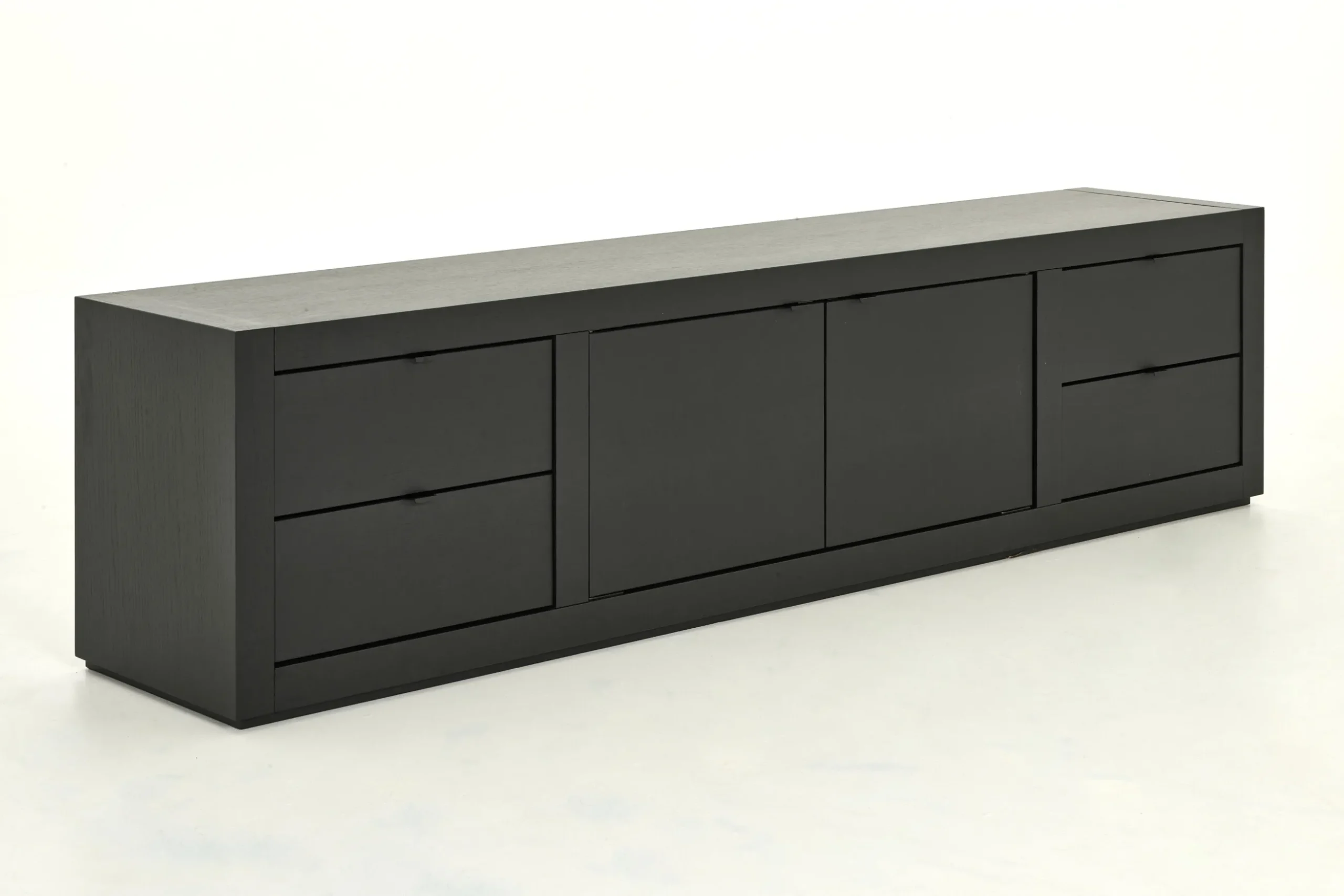 Bjorn, Tv Cabinet, Black, 2 Doors, 4 Drawers