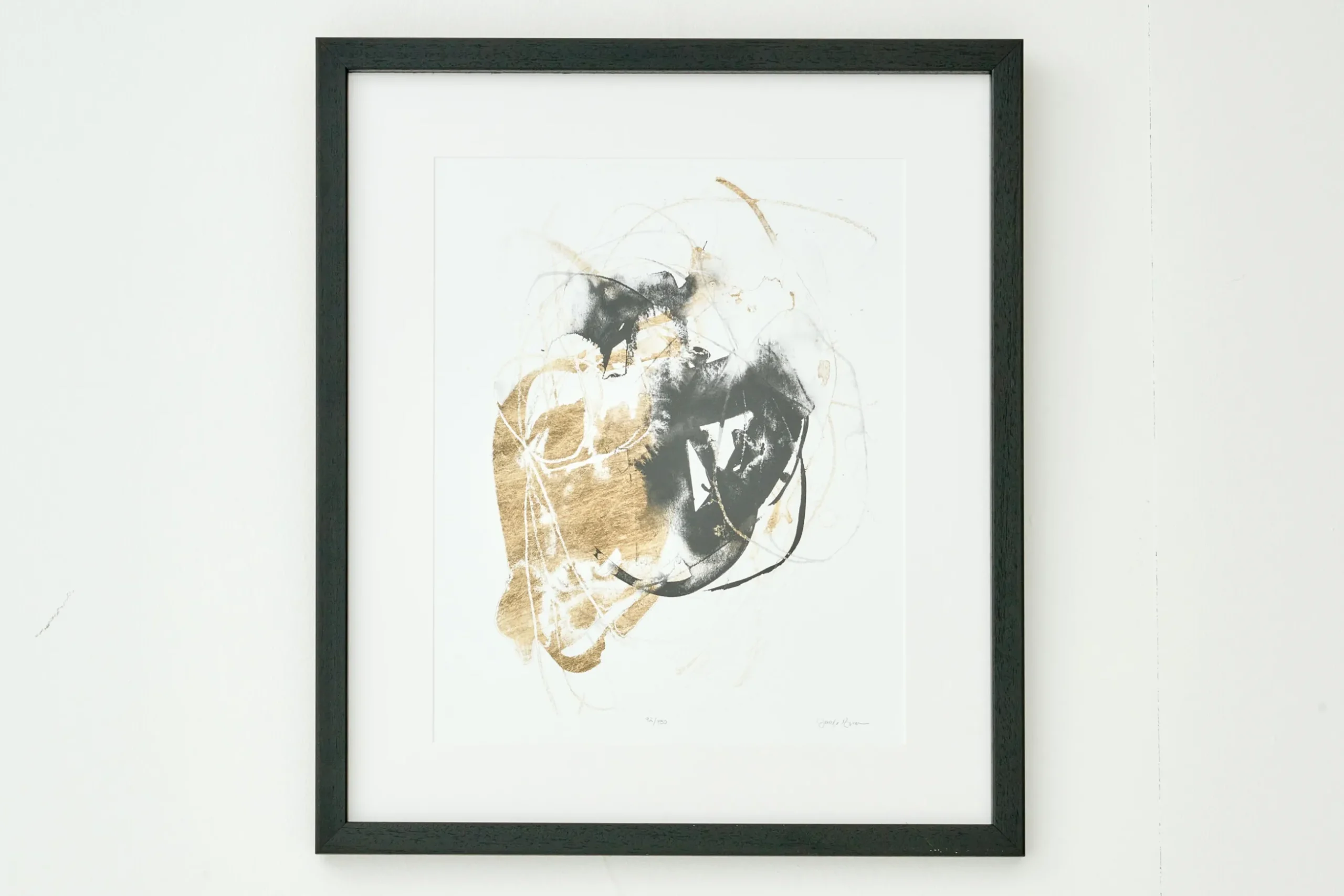 Black & Gold Splash, Wall Art, Model 3