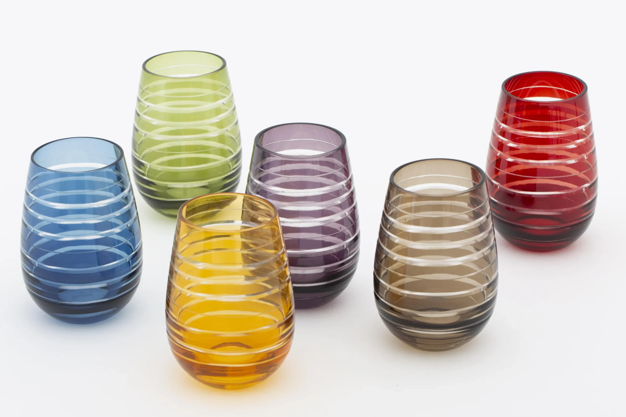 Brahms, Glass, Different Colours, Set Of 6