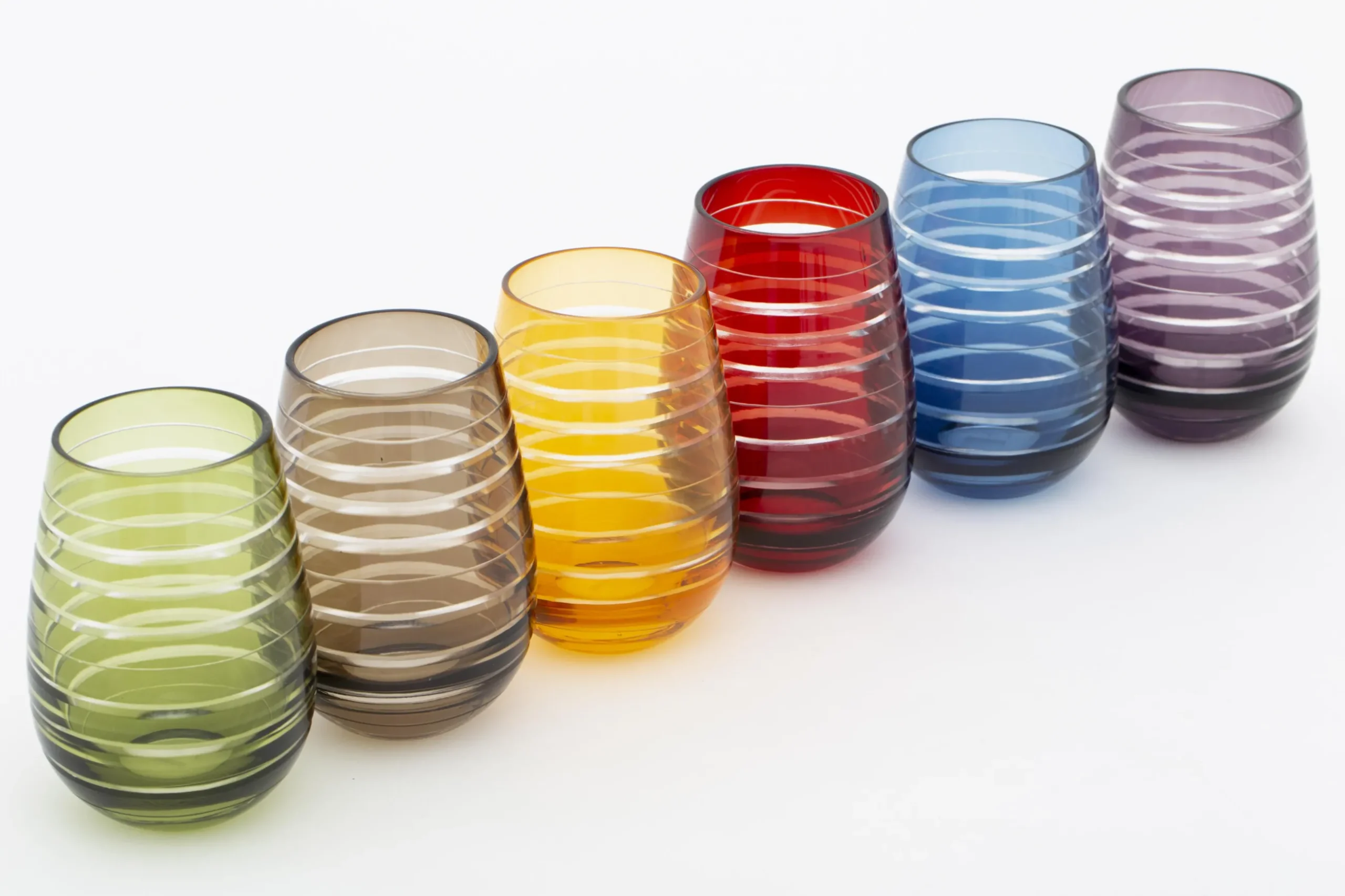 Brahms, Glass, Different Colours, Set Of 6