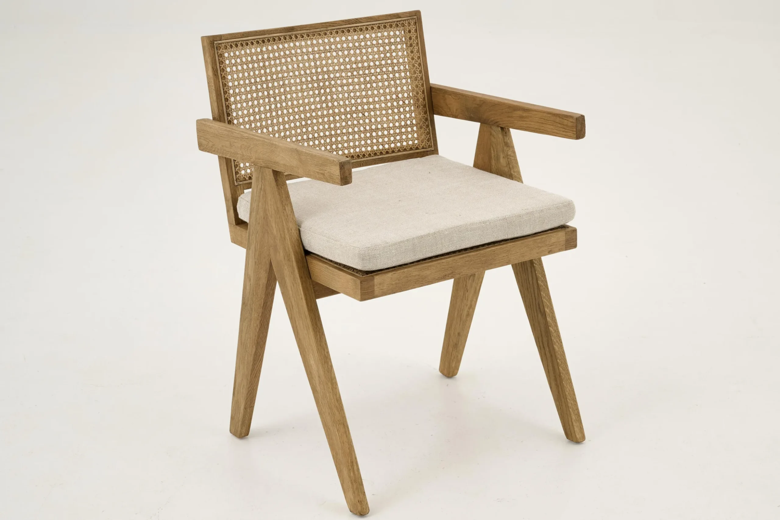Bruno, Armchair, Oak, Reed, With Cushion