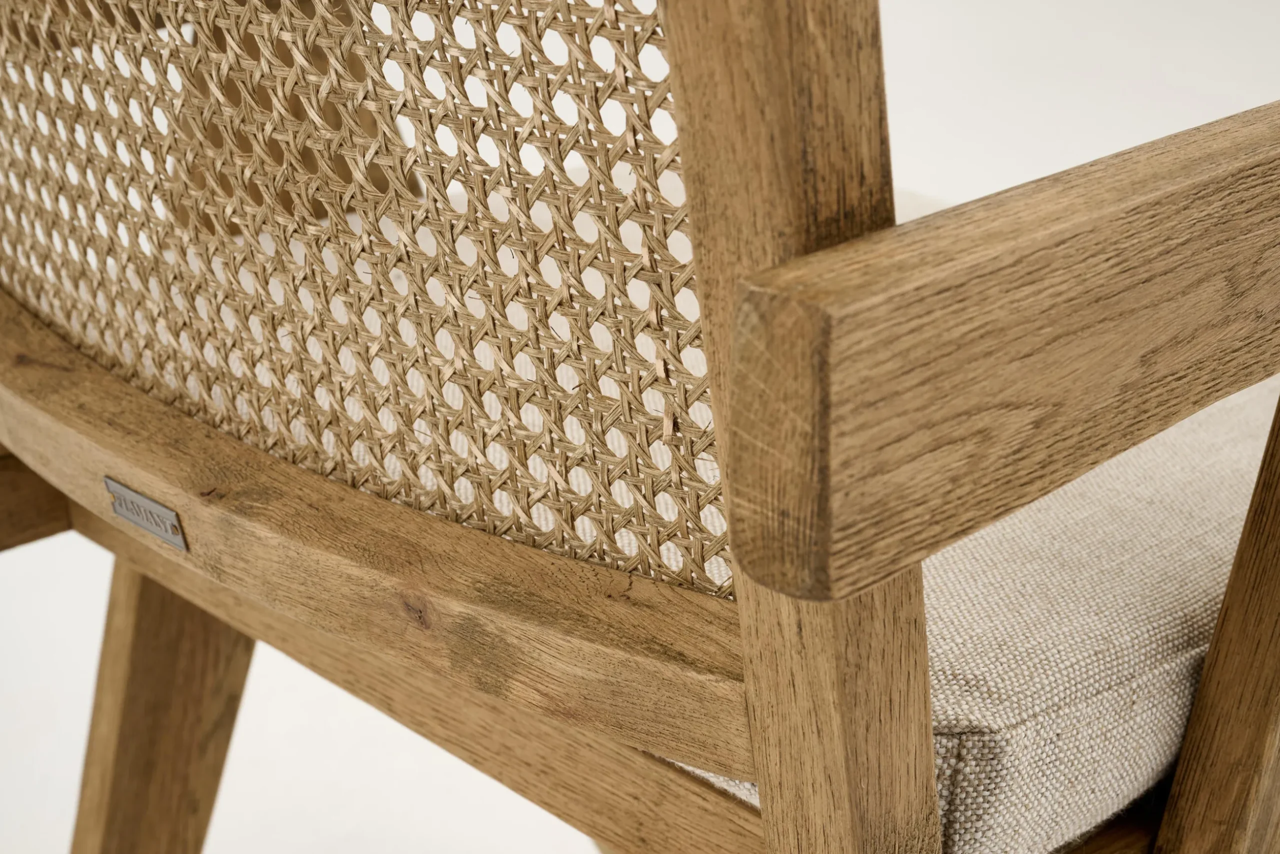 Bruno, Armchair, Oak, Reed, With Cushion