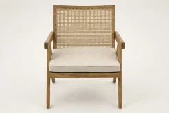 Bruno, Armchair, Oak, Reed, With Cushion