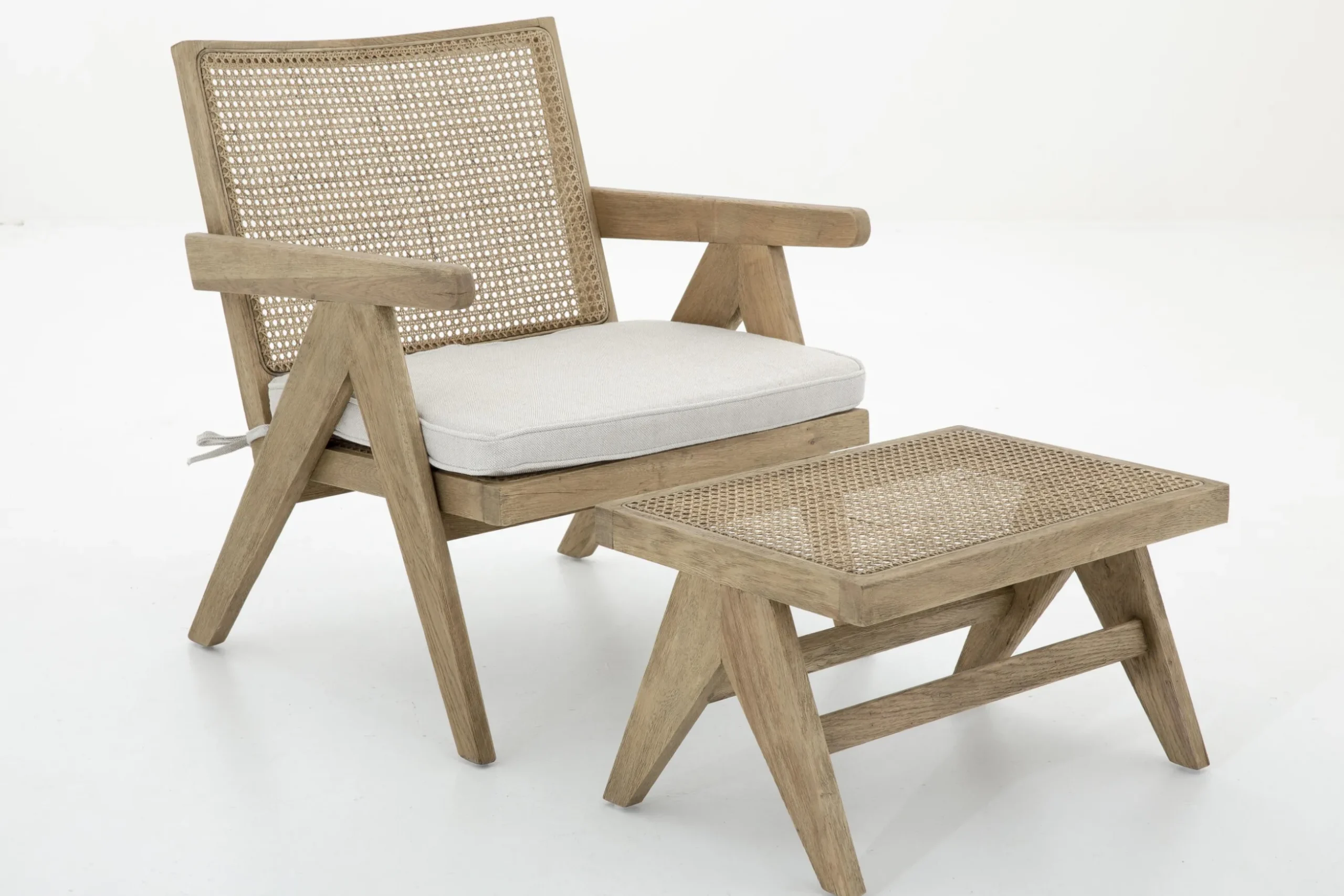 Bruno, Armchair, Oak, Reed, With Cushion