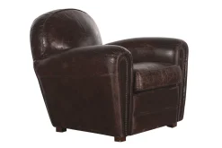 Burnham, Club Armchair, Dark Brown, Leather