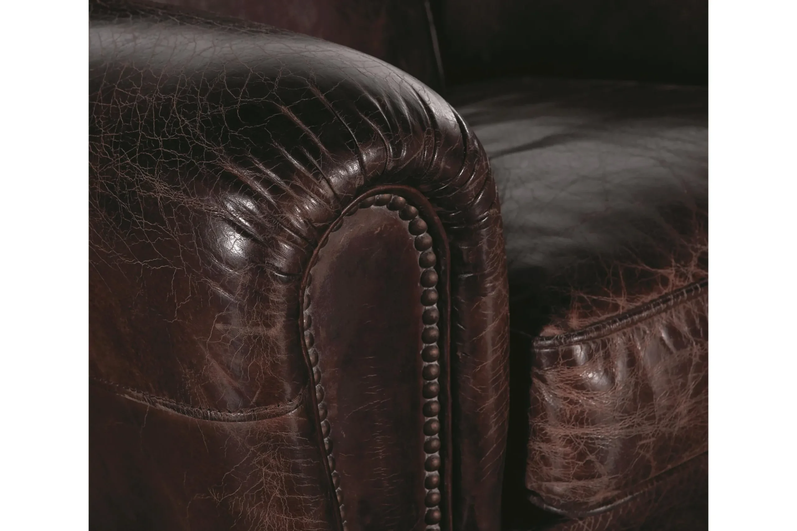 Burnham, Club Armchair, Dark Brown, Leather